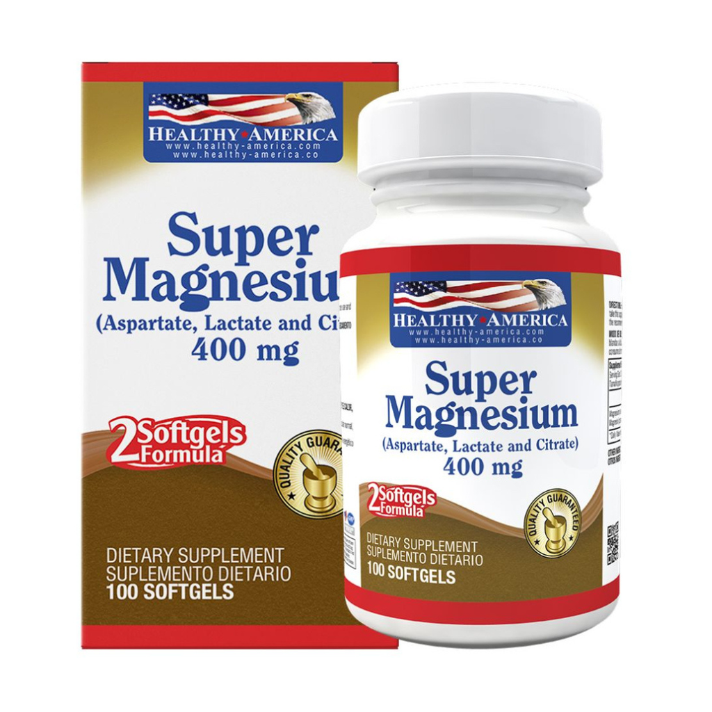Super Magnesio 400 mg | 100 Softgels | Alta Biodisponibilidad | Músculos, Sueño y Sistema Nervioso