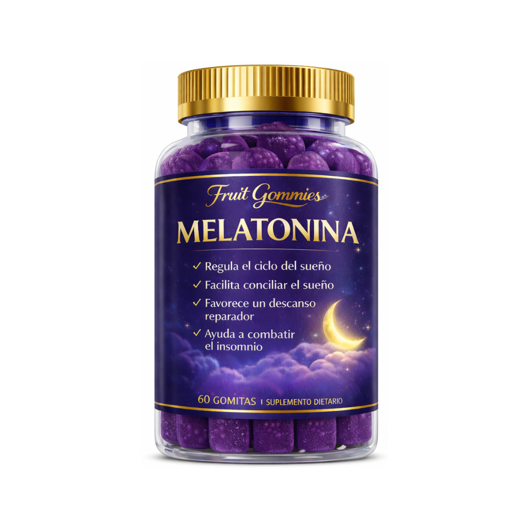 Gomitas de Melatonina | 60 Gomitas | Regula el Sueño de Forma Natural | Descanso Profundo y Reparador Imagen principal del producto