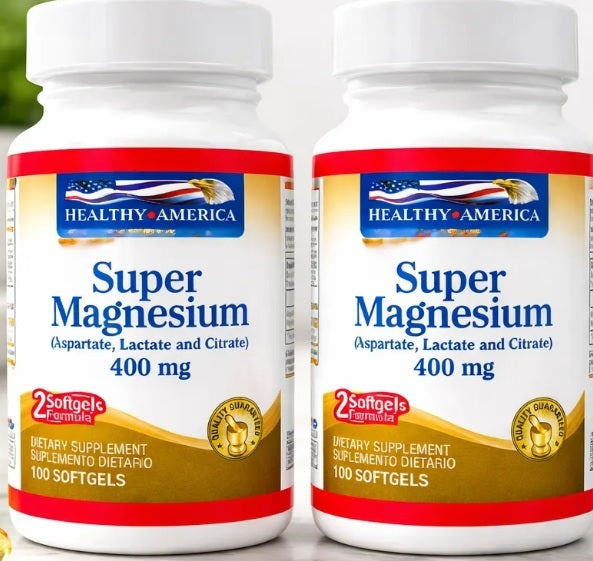 Super Magnesio 400 mg | 100 Softgels | Alta Biodisponibilidad | Músculos, Sueño y Sistema Nervioso