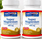 Super Magnesio 400 mg | 100 Softgels | Alta Biodisponibilidad | Músculos, Sueño y Sistema Nervioso